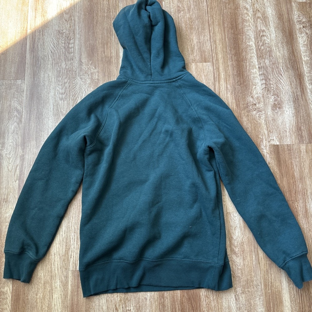 The North Face Hoodie Womens Small Green Logo Graphic Pullover Sweatshirt - Picture 5 of 7